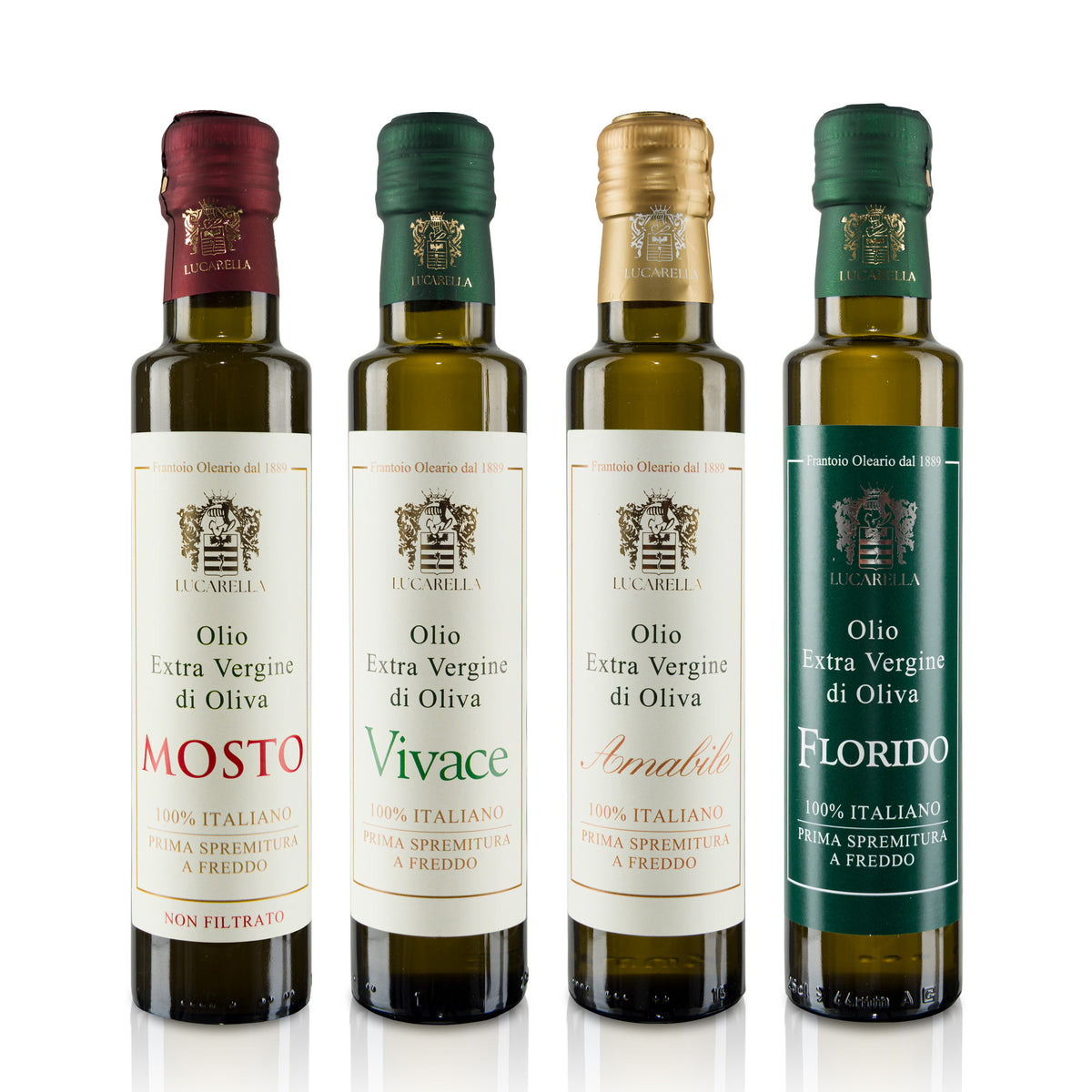 Set da 4 bottiglie 250 ml di Olio Extravergine di Oliva - L'Acropoli di Puglia