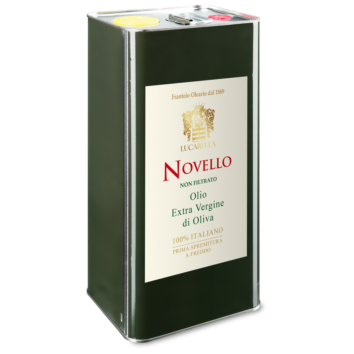 Olio Extravergine di oliva Novello non filtrato 5 LT - L'Acropoli di Puglia