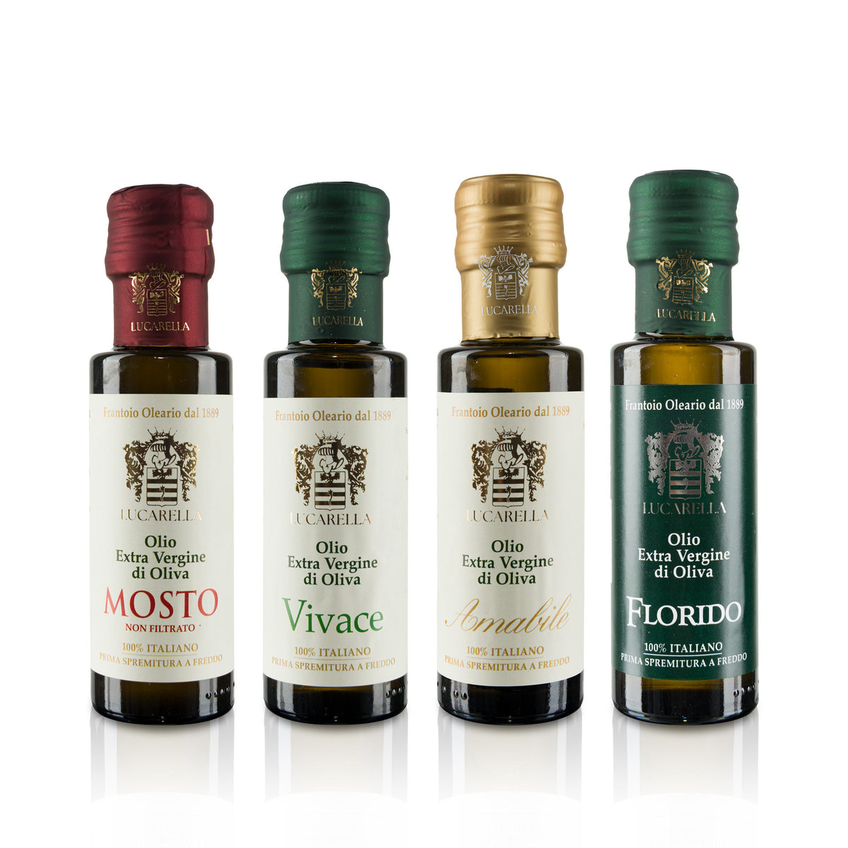 Set da 4 bottiglie 100 ml di Olio Extravergine di Oliva - L'Acropoli di Puglia