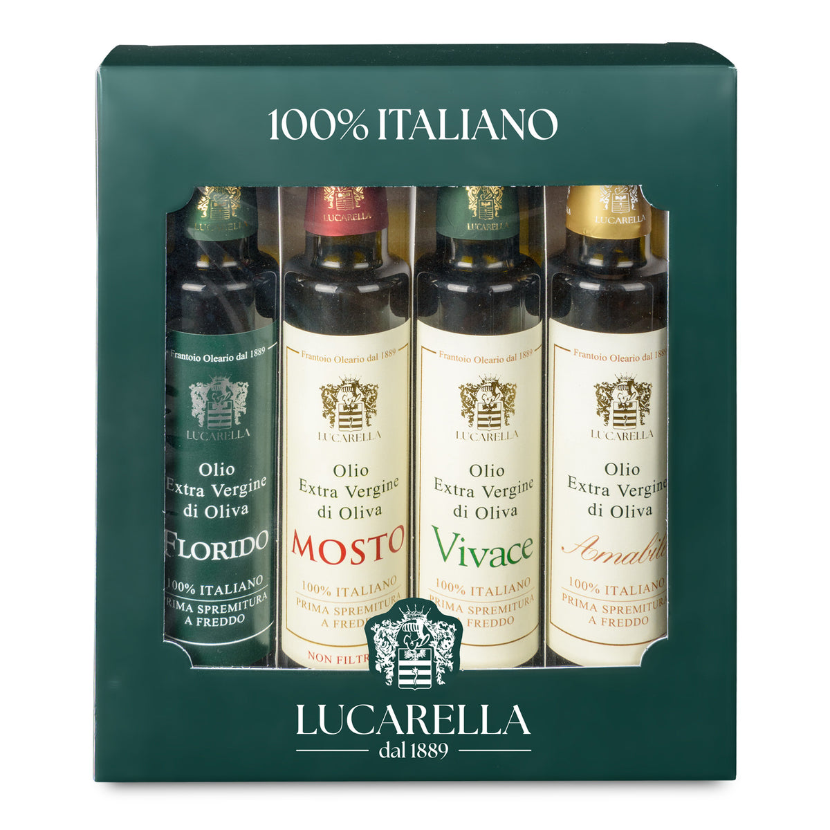 Set da 4 bottiglie 250 ml di Olio Extravergine di Oliva - L'Acropoli di Puglia